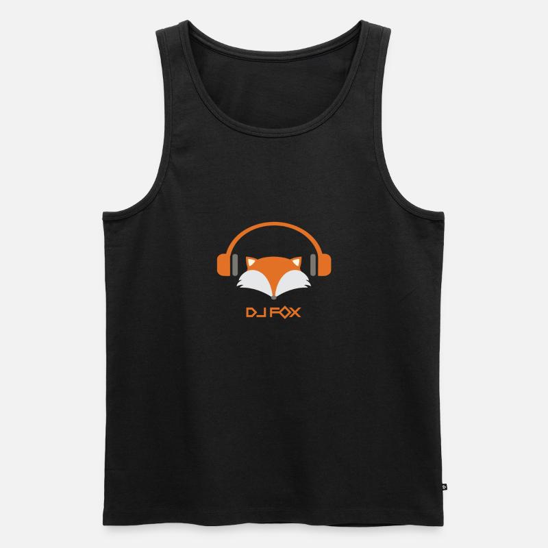 DJ FOX - Männer Premium Bio Tank Top - Schwarz