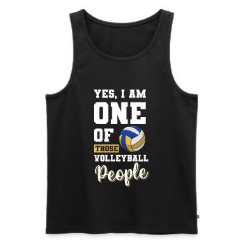 Sport Beach Volleyball BallSport Team - Men's Premium Organic Tank Top - black - Front - Michal (187cm)