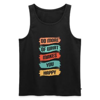 Happiness Positive Love Joie de vivre - Men's Premium Organic Tank Top - black - Front - AI Model Male 178 light (178cm)