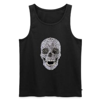 Skull - T-shirt design - Men's Premium Organic Tank Top - black - Front - AI Model Male 178 light (178cm)