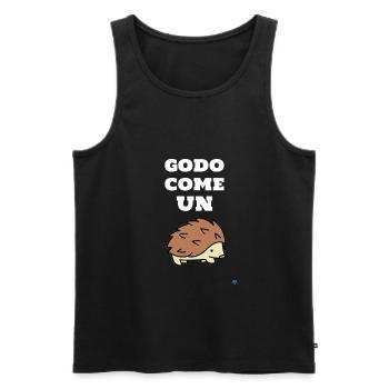 Ich genieße wie ein Igel. - Männer Premium Bio Tank Top - Schwarz - Vorne - AI Model Male 178 light (178cm)
