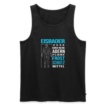 eisbader winterbader winterschwimmer kalt extrem - Männer Premium Bio Tank Top - Schwarz - Vorne - Michal (187cm)