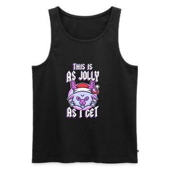 This Is As Jolly As I Get - Men's Premium Organic Tank Top - black - Front - AI Model Male 178 light (178cm)
