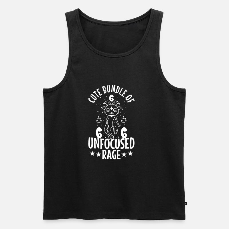 Cute Bundle Of Unfocused Rage - Männer Premium Bio Tank Top - Schwarz