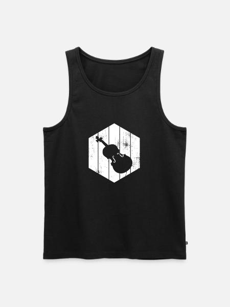 Violin sketch - Men's Premium Organic Tank Top - black
