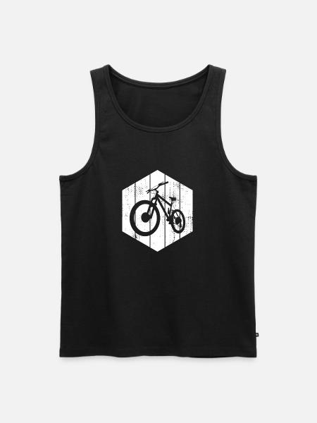 Mountain biking sketch - Men's Premium Organic Tank Top - black