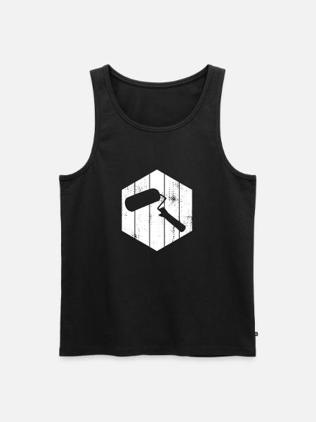 Paint Roller Sketch - Men's Premium Organic Tank Top - black