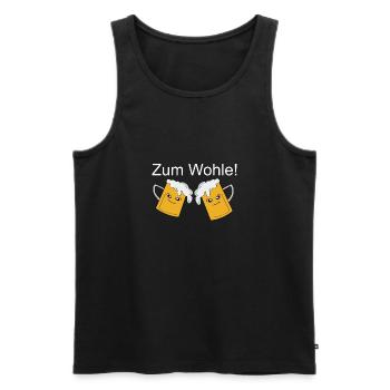 Trinkspruch - Männer Premium Bio Tank Top - Schwarz - Vorne - AI Model Male 178 light (178cm)