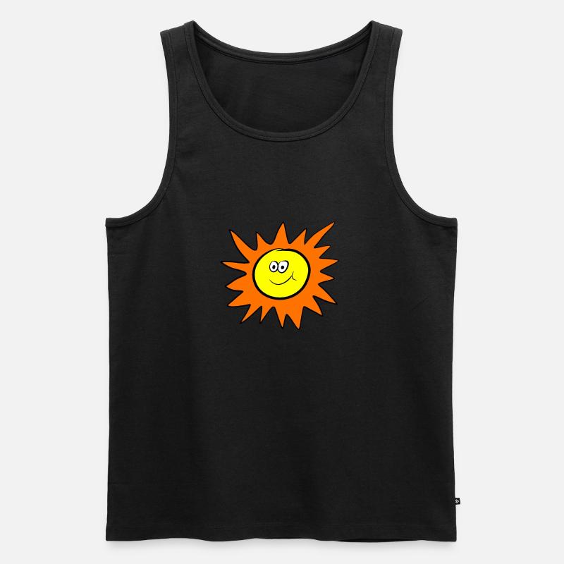 Sun - Männer Premium Bio Tank Top - Schwarz