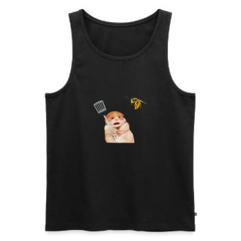 Oh, nein! Eine böse Wespe! - Männer Premium Bio Tank Top - Schwarz - Vorne - Michal (187cm)