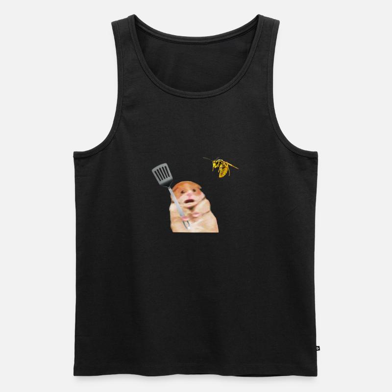 Oh no! An evil wasp! - Men's Premium Organic Tank Top - black