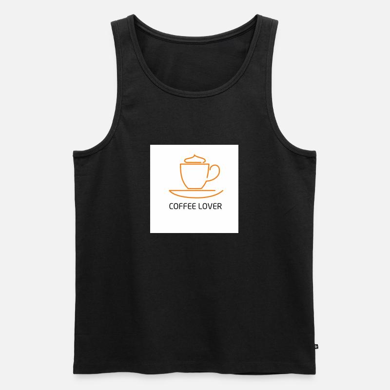 Coffee Lover - Männer Premium Bio Tank Top - Schwarz