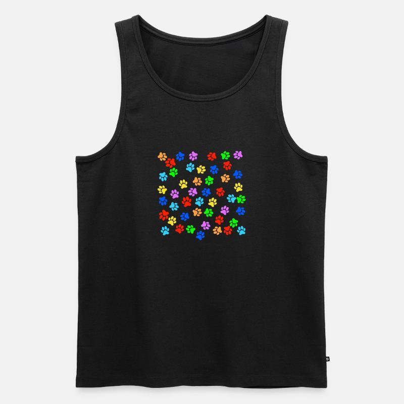 Pfoten - Männer Premium Bio Tank Top - Schwarz
