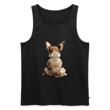 Chihuahua - Débardeur bio Premium Homme - noir - Devant - Michal (187cm)
