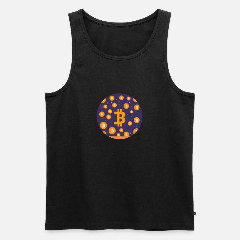 Bitcoin Kosmos - Männer Premium Bio Tank Top - Schwarz