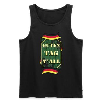 Guten Tag Yall Deutschland Flagge Lustig - Männer Premium Bio Tank Top - Schwarz - Vorne - Michal (187cm)
