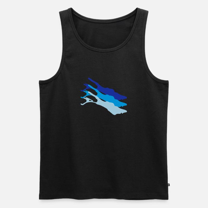 Triple Bodensee - Männer Premium Bio Tank Top - Schwarz