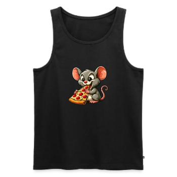 Maus Ratte Popcorn Kino Filmfan - Männer Premium Bio Tank Top - Schwarz - Vorne - Michal (187cm)