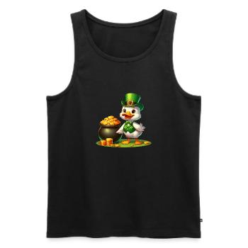 St. Patricks Day Elefant Grün - Männer Premium Bio Tank Top - Schwarz - Vorne - Michal (187cm)