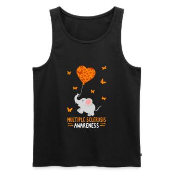 Multiple Sclerosis Awareness - Men's Premium Organic Tank Top - black - Front - AI Model Male 178 light (178cm)