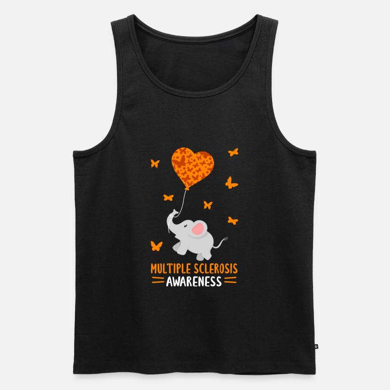 Multiple Sclerosis Awareness - Männer Premium Bio Tank Top - Schwarz