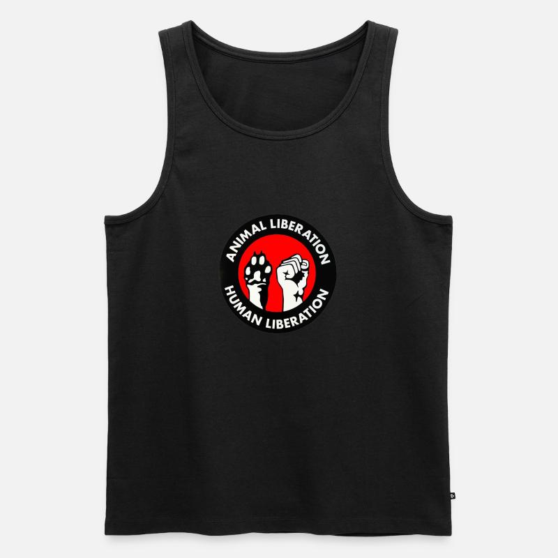 Animal Liberation Human Liberation - Männer Premium Bio Tank Top - Schwarz