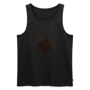 Vintage Kompass - Männer Premium Bio Tank Top - Schwarz - Vorne - AI Model Male 178 light (178cm)