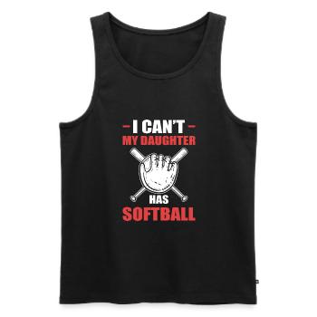 Softball Joueurs de softball - Débardeur bio Premium Homme - noir - Devant - AI Model Male 178 light (178cm)