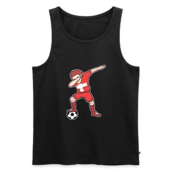 Schweiz - Männer Premium Bio Tank Top - Schwarz - Vorne - Michal (187cm)