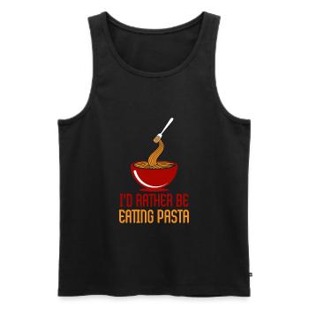 Essen Sie lieber Pasta Spaghetti Italienischer - Männer Premium Bio Tank Top - Schwarz - Vorne - Michal (187cm)