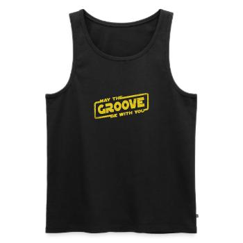May The Groove Be With You - Rhythmus Musik Jazz - Männer Premium Bio Tank Top - Schwarz - Vorne - AI Model Male 178 light (178cm)