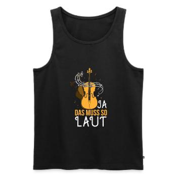 Cello - Violoncello -Cellist Geschenk - Männer Premium Bio Tank Top - Schwarz - Vorne - AI Model Male 178 light (178cm)