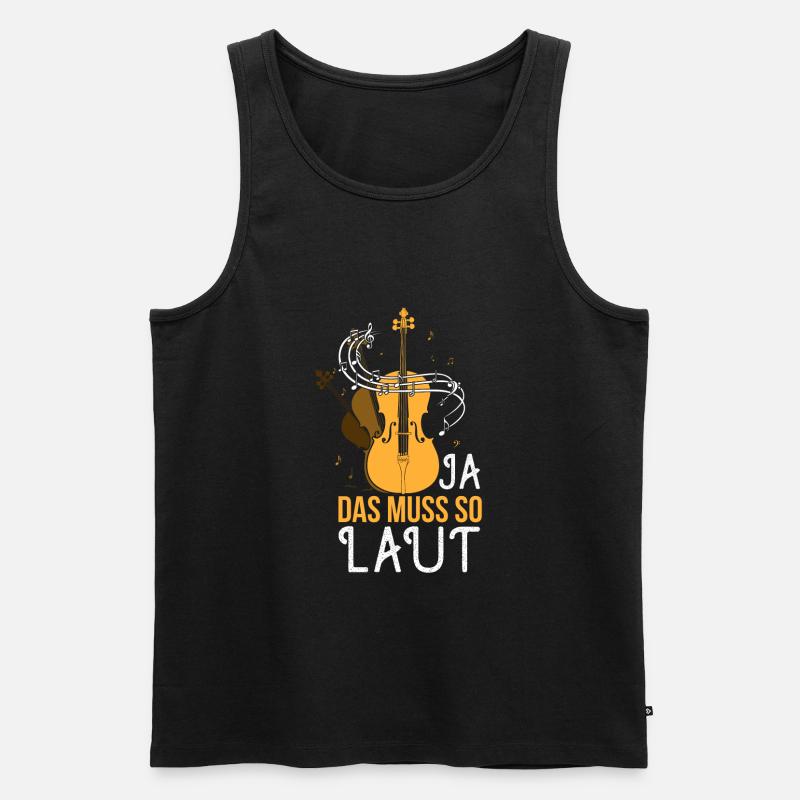 Cello - Violoncello -Cellist Geschenk - Männer Premium Bio Tank Top - Schwarz