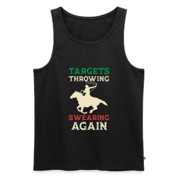 Wilde Westen Western Rodeo Bullenreiten Cowboy - Männer Premium Bio Tank Top - Schwarz - Vorne - Michal (187cm)