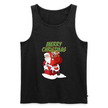 Weihnachtsmann - Männer Premium Bio Tank Top - Schwarz - Vorne - Michal (187cm)