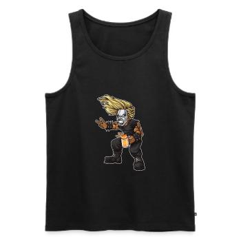 Fan de Heavy Metal | Festival de musique Headbanger - Débardeur bio Premium Homme - noir - Devant - AI Model Male 178 light (178cm)