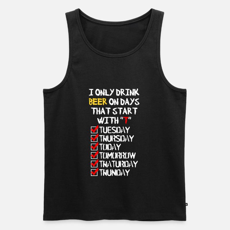 Beer everyday - Männer Premium Bio Tank Top - Schwarz