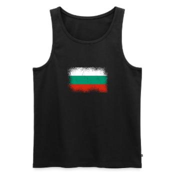 Bulgaria Flag Bulgarian flag Golden Sands - Men's Premium Organic Tank Top - black - Front - Michal (187cm)