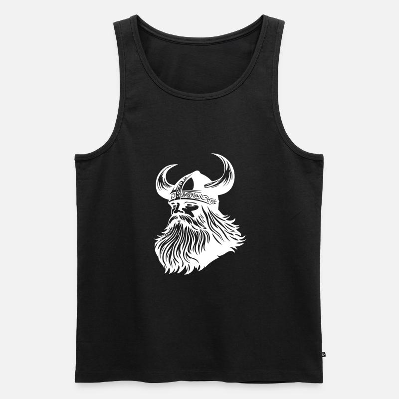 Wikinger Krieger Odin - Männer Premium Bio Tank Top - Schwarz