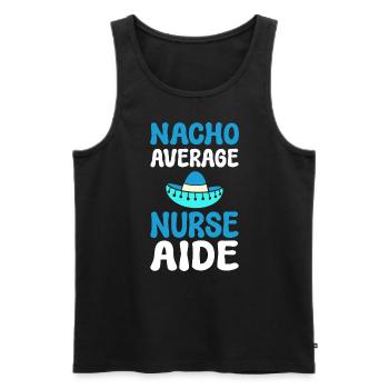 Nacho Average Nurse Aide Pflegekraft - Männer Premium Bio Tank Top - Schwarz - Vorne - Michal (187cm)