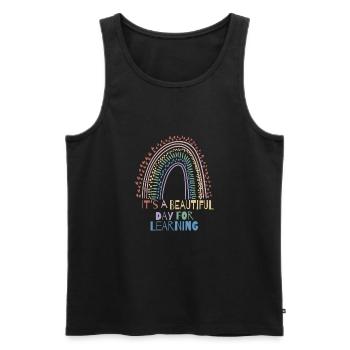 School Teacher Students Saying Learn Back to School - Men's Premium Organic Tank Top - black - Front - Michal (187cm)