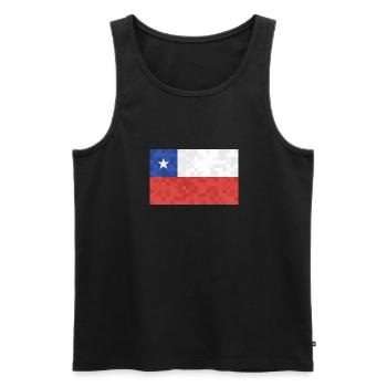 Chili Drapeau Amérique du Sud Drapeau chilien Vintage - Débardeur bio Premium Homme - noir - Devant - AI Model Male 178 light (178cm)