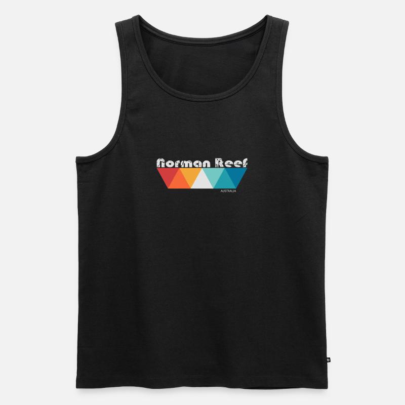 Norman Reef - Männer Premium Bio Tank Top - Schwarz