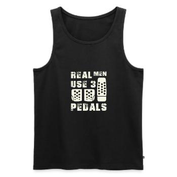 Real Men Pedals Shirts - Débardeur bio Premium Homme - noir - Devant - Michal (187cm)