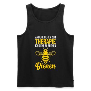 Bienen Therapie Honig Bienenzucht Imkern Imker - Männer Premium Bio Tank Top - Schwarz - Vorne - Michal (187cm)