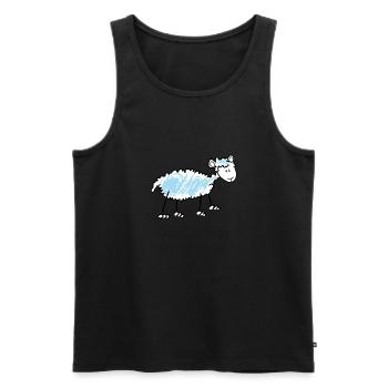 Dessine moi un mouton (Tshirt clair) - Débardeur bio Premium Homme - noir - Devant - Michal (187cm)