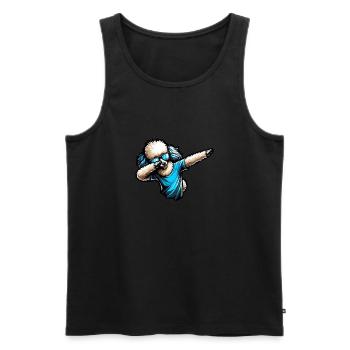 Cooler Pudel Dabbing Stilvolles Design - Männer Premium Bio Tank Top - Schwarz - Vorne - Michal (187cm)
