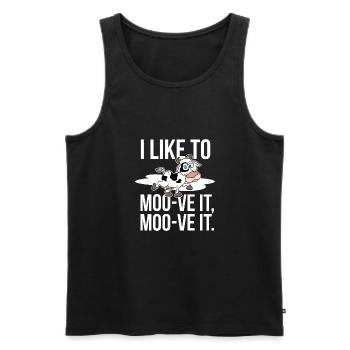 Kühe, die ich gerne moove es Cow Lover Geschenk Geburtstag - Männer Premium Bio Tank Top - Schwarz - Vorne - AI Model Male 178 light (178cm)
