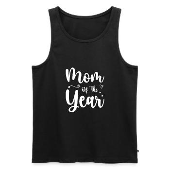 Maman de l’année Fête des mères Maman Maman Femmes - Débardeur bio Premium Homme - noir - Devant - Michal (187cm)