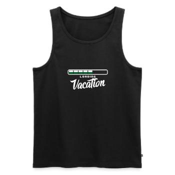 Sachsen Flagge Sächsische Fahne Ossi Urlaub SN - Männer Premium Bio Tank Top - Schwarz - Vorne - AI Model Male 178 light (178cm)